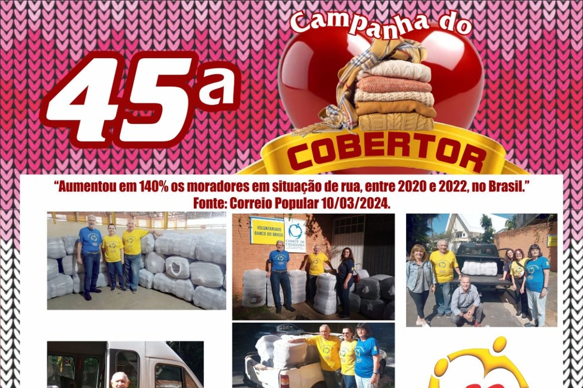 45ª Campanha do Cobertor AABB Campinas - Doações 9176 Exclusivo Dr Quirino