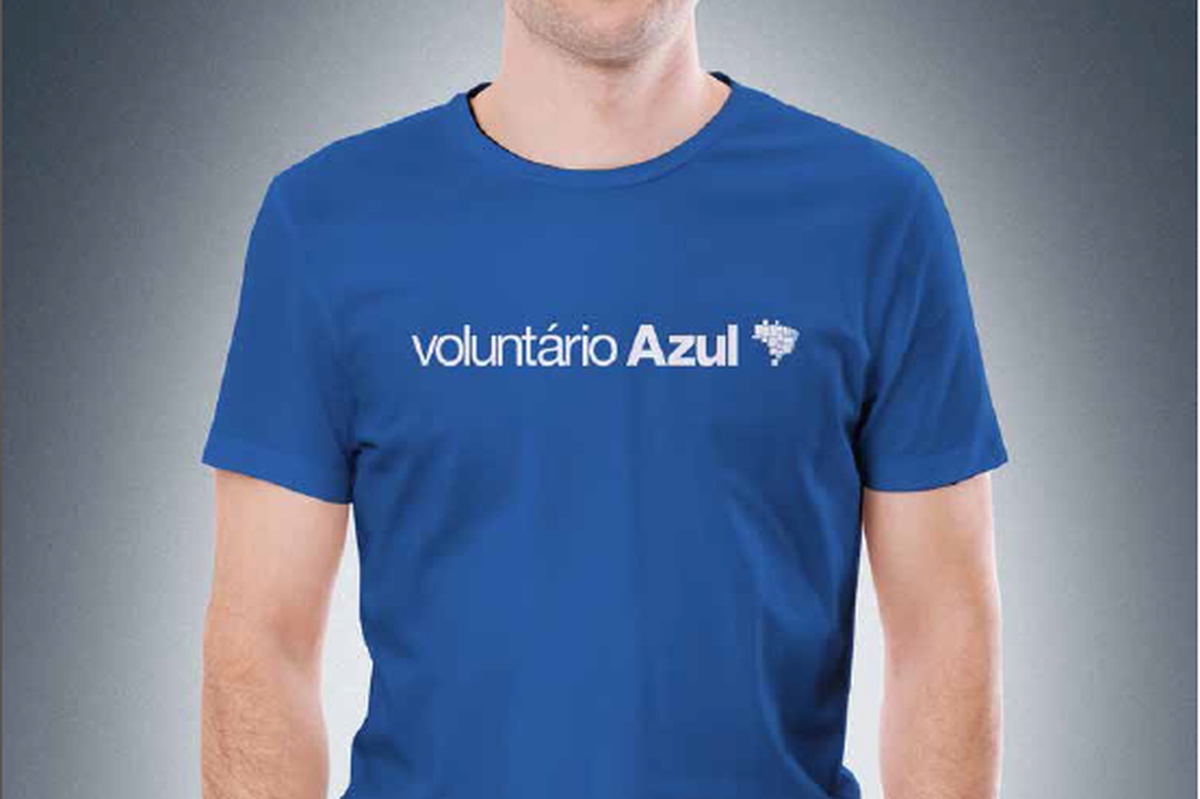 Camiseta Voluntário Azul