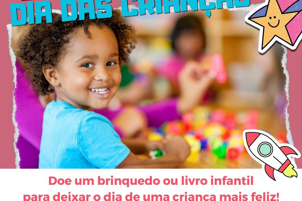 Transformando Sorrisos: Campanha de Doação de Livros ou Brinquedos  para o Dia das Crianças