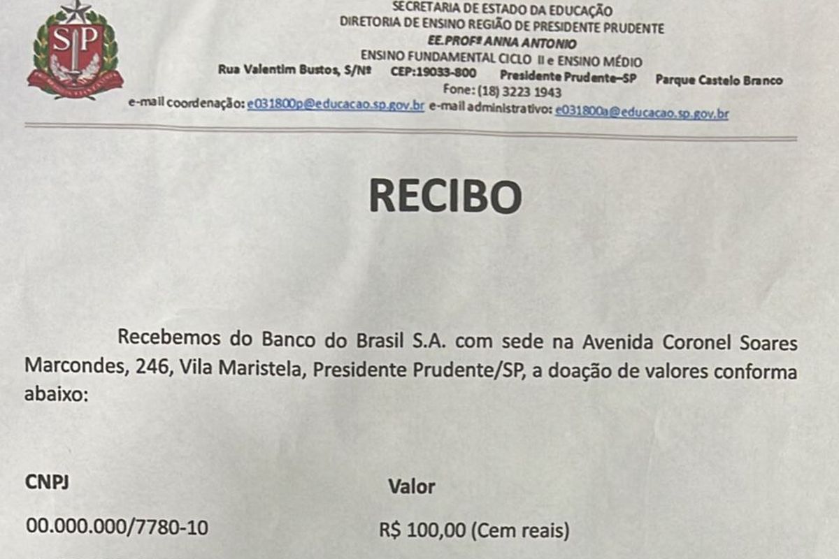 Doação de Recursos Financeiros