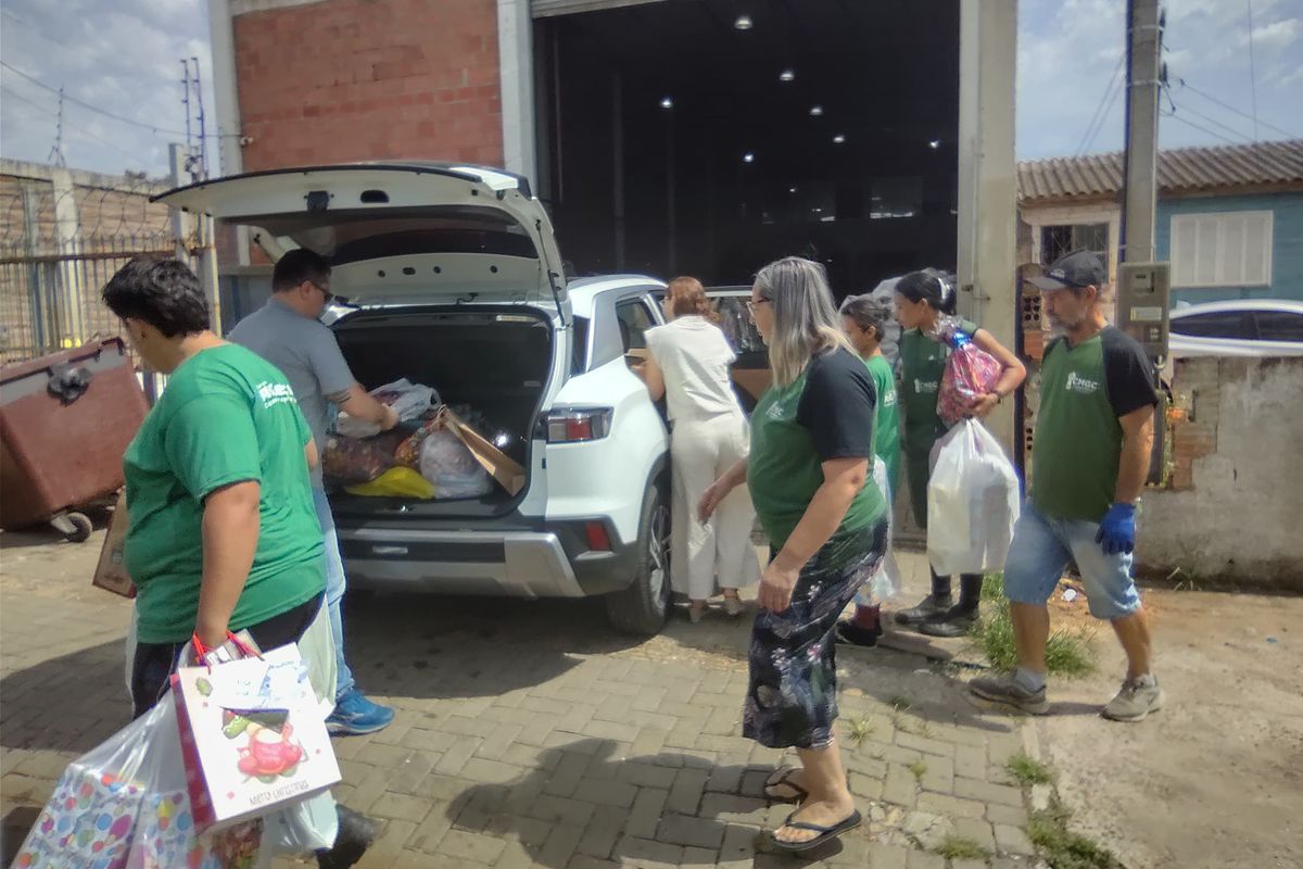 Entrega presentes de Natal 