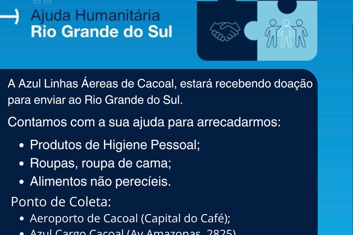 Ação Humanitário Rio Grande do Sul - Base OAL