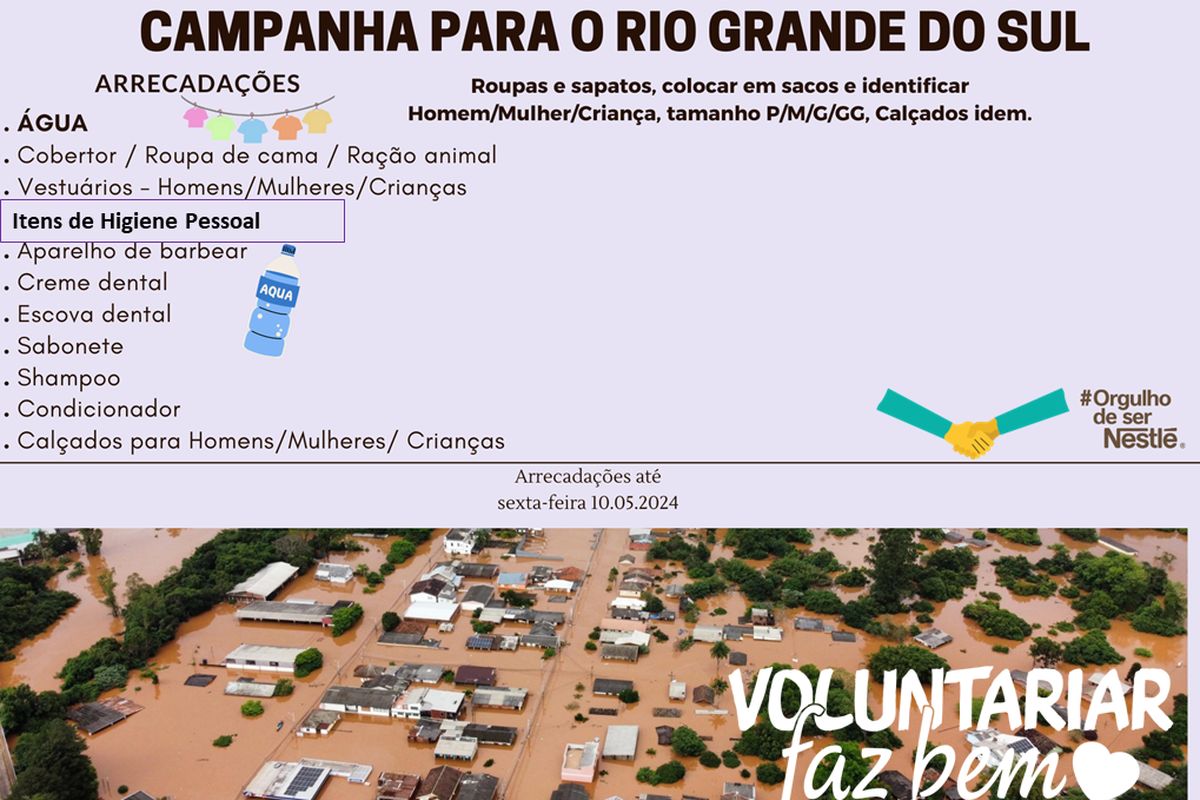 Campanha para o Rio Grande do Sul