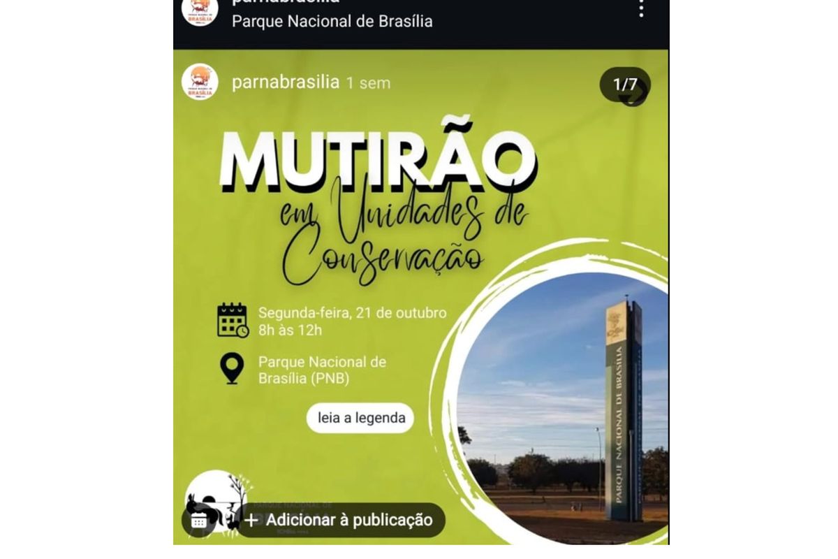 Mutirões em Unidades de Conservação