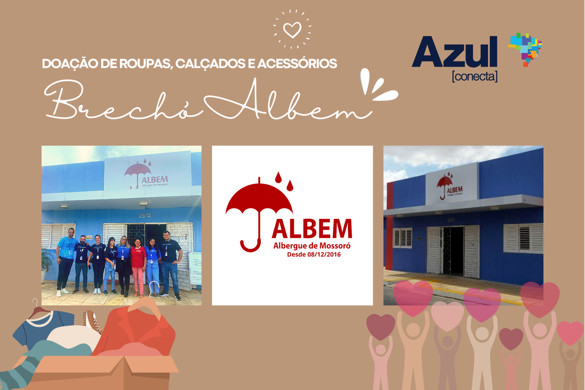 Doação de Roupas e Acessórios - ALBEM (Albergue de Mossoró-RN)