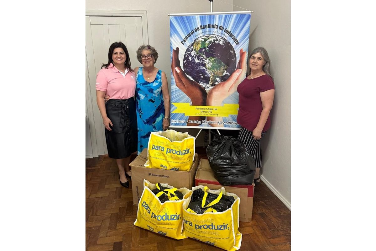 Doação de Roupas para a Pastoral da Acolhida da Paróquia Cristo Rei de Marau-RS