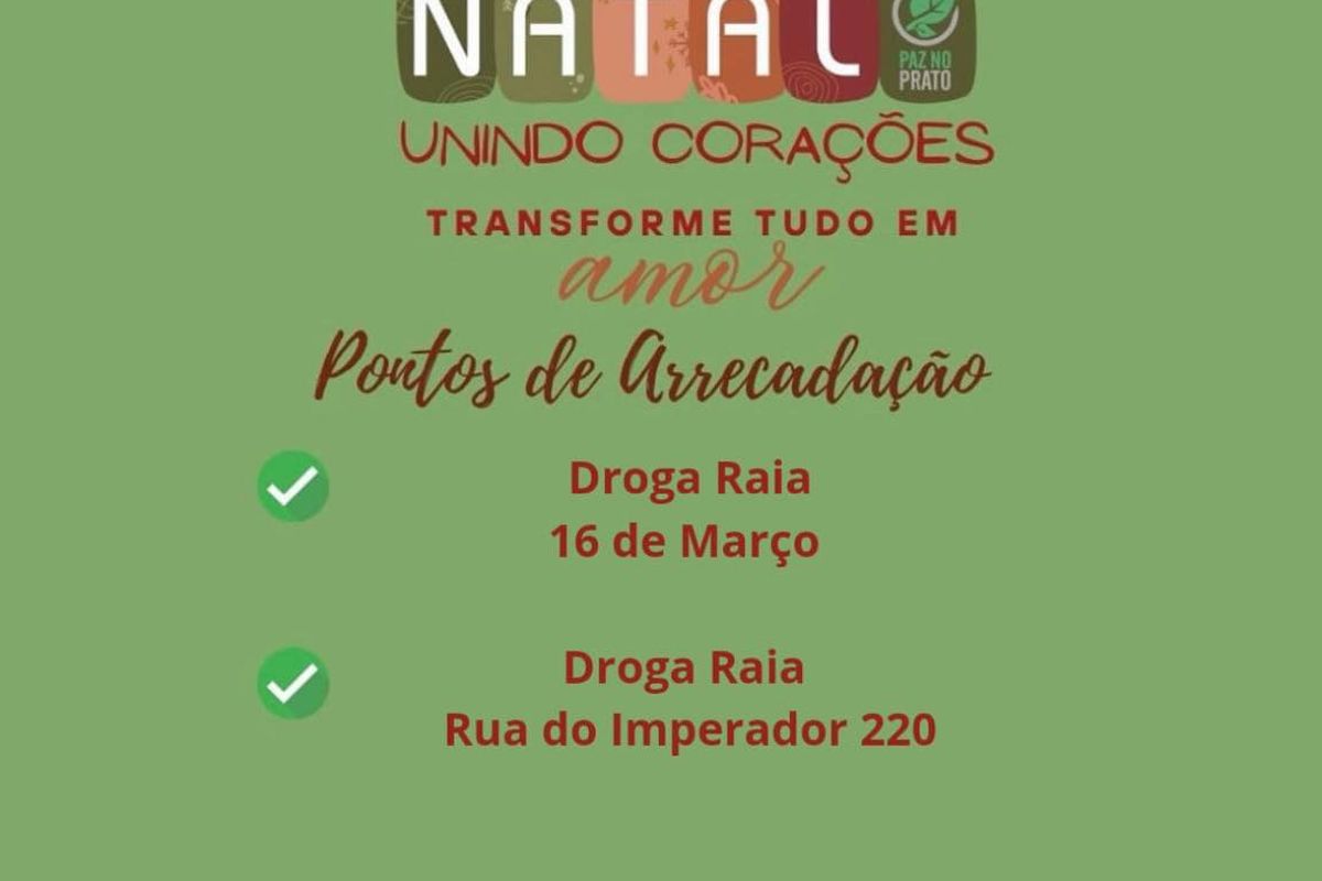 Natal Unindo Corações - RDSAÚDE & PAZ NO PRATO  