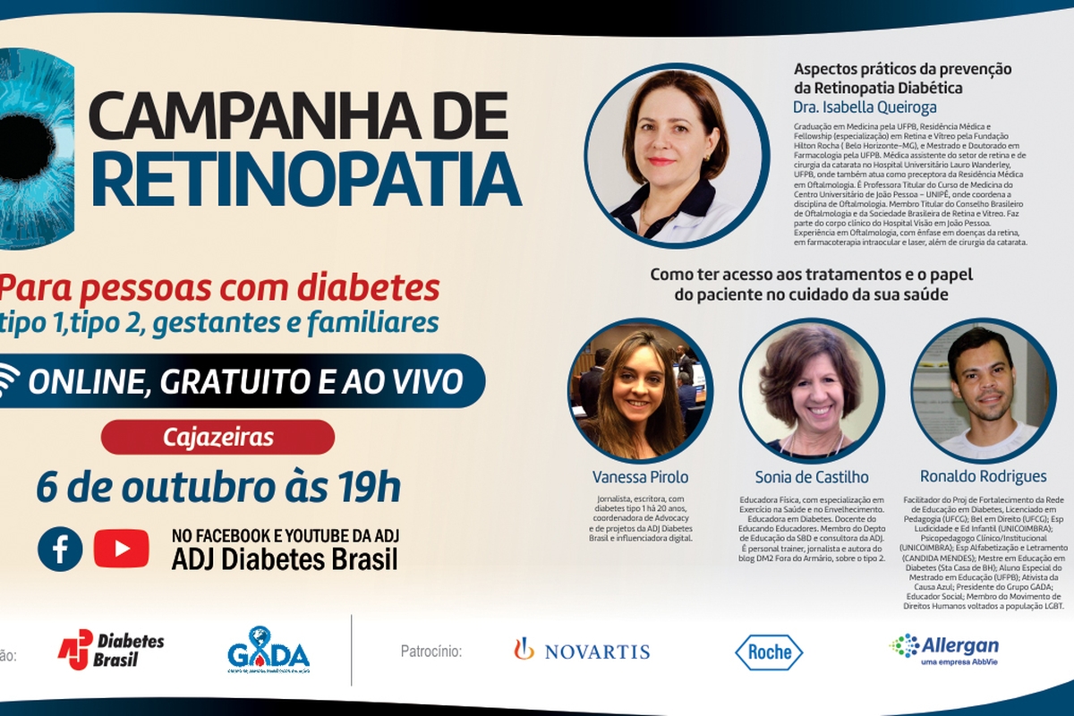 ADJ Diabetes Brasil promove campanha nacional para prevenção da Retinopatia Diabética e passa pela Paraíba