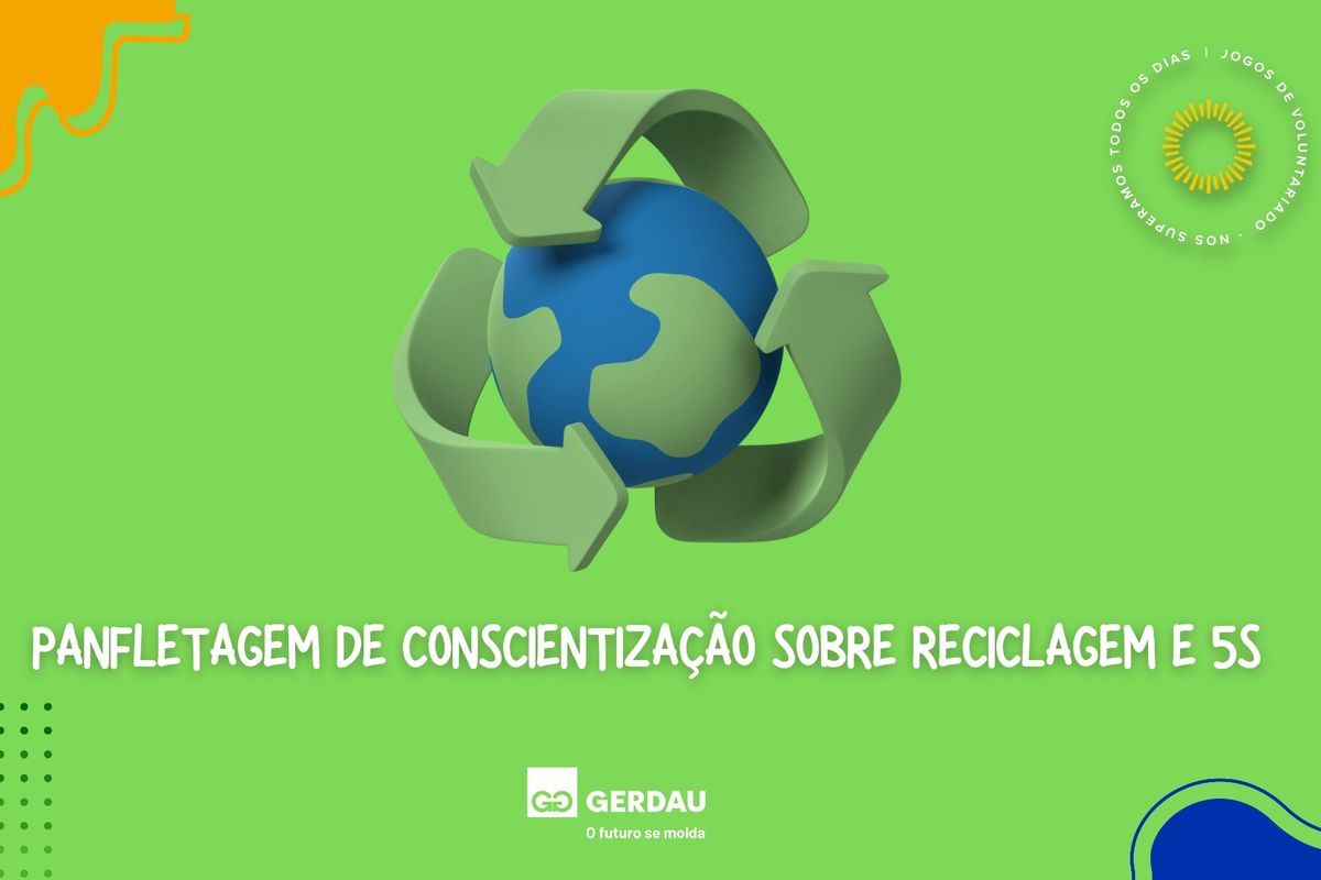 Panfletagem de Conscientização de Reciclagem e 5S 