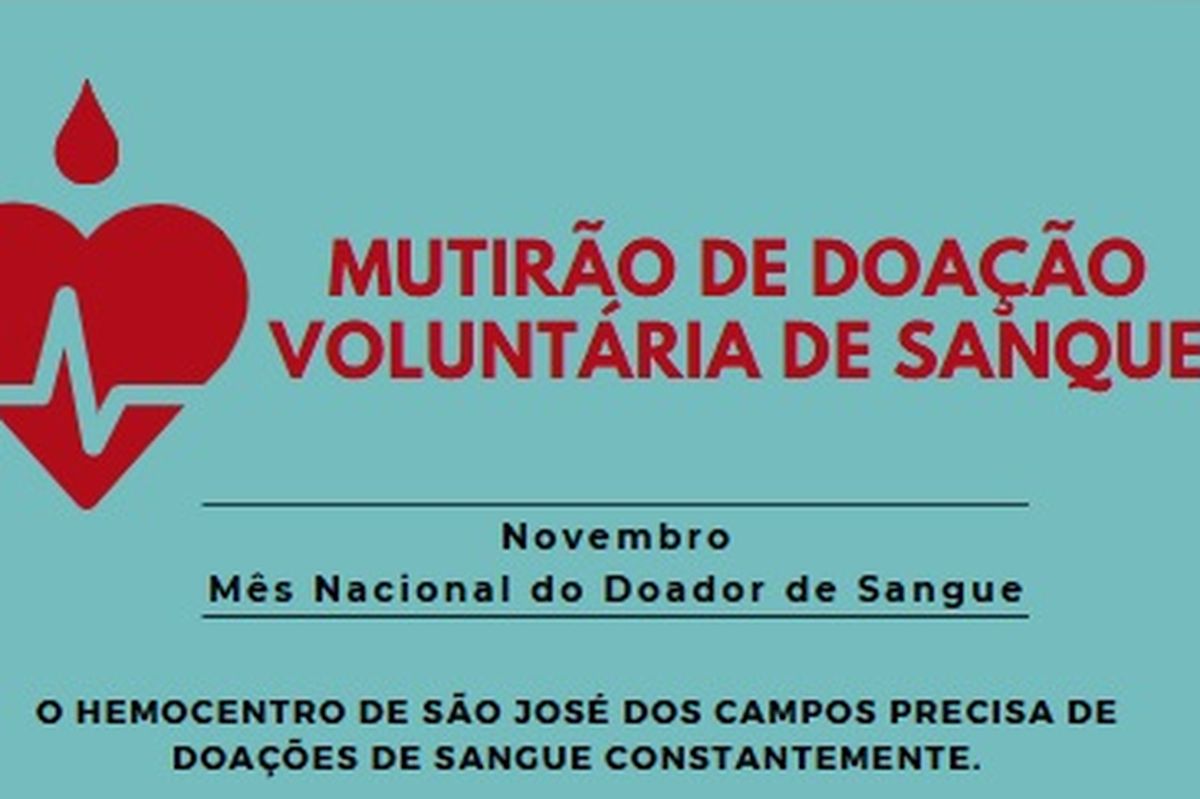 Salve Vidas: Doe Sangue - Novembro: Mês do Doador