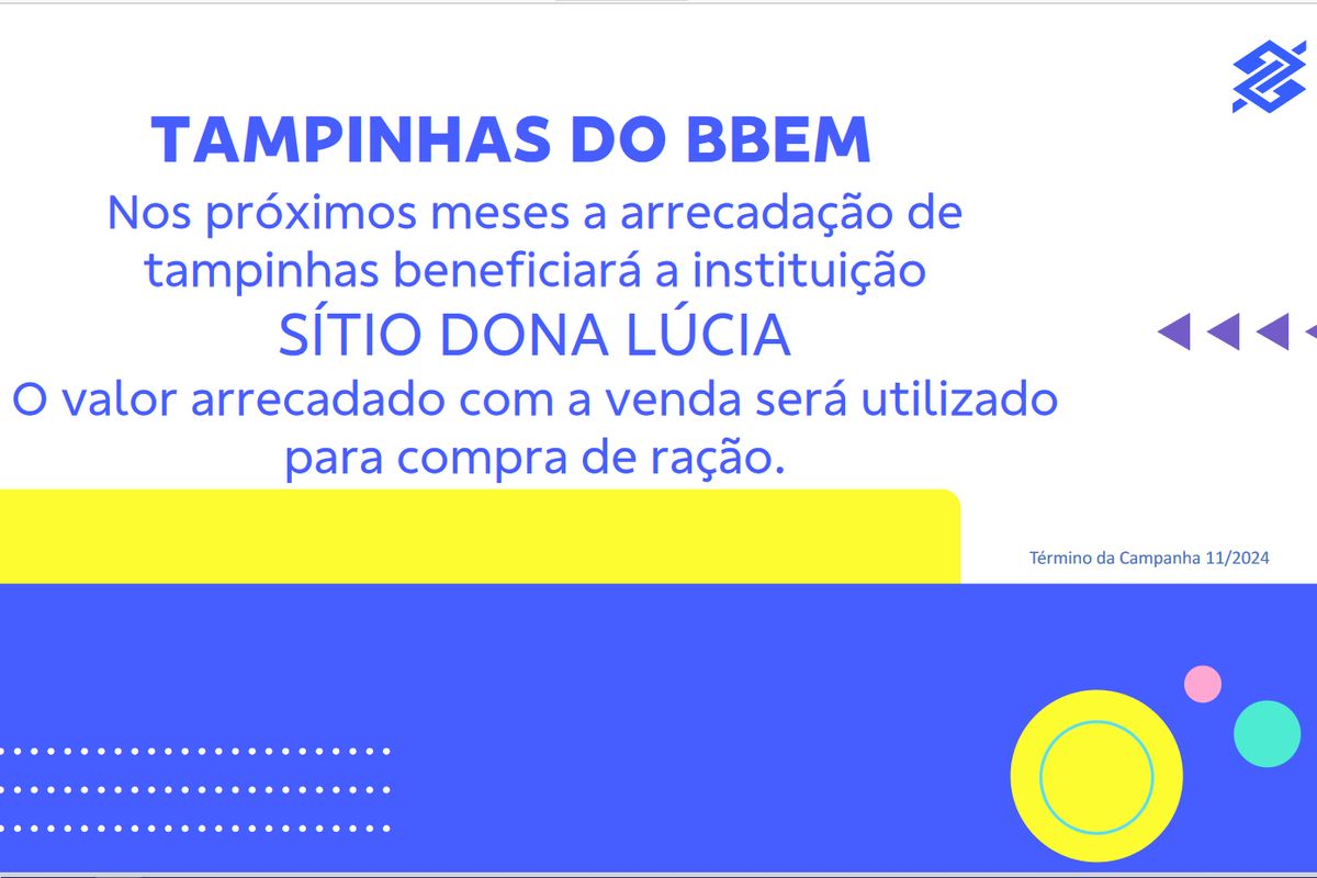 "Ajude os animais do Sítio Dona Lúcia: participe da campanha Tampinhas do Bem!"