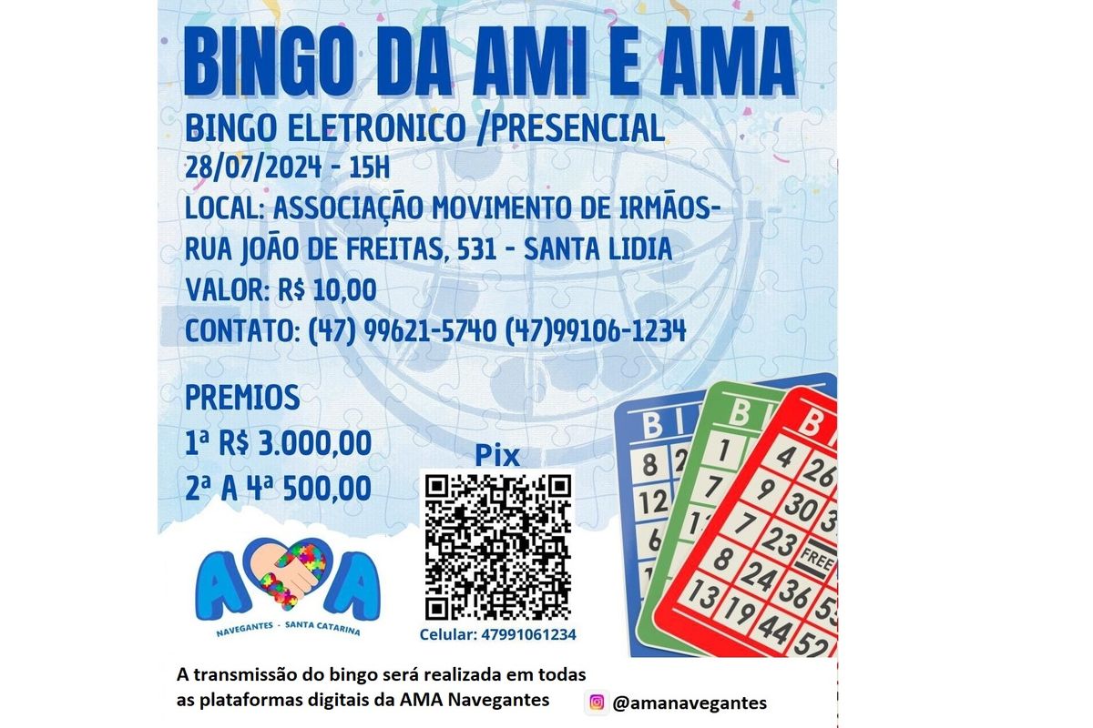 BINGO AMA (Associação de Pais e Amigos do Autista)