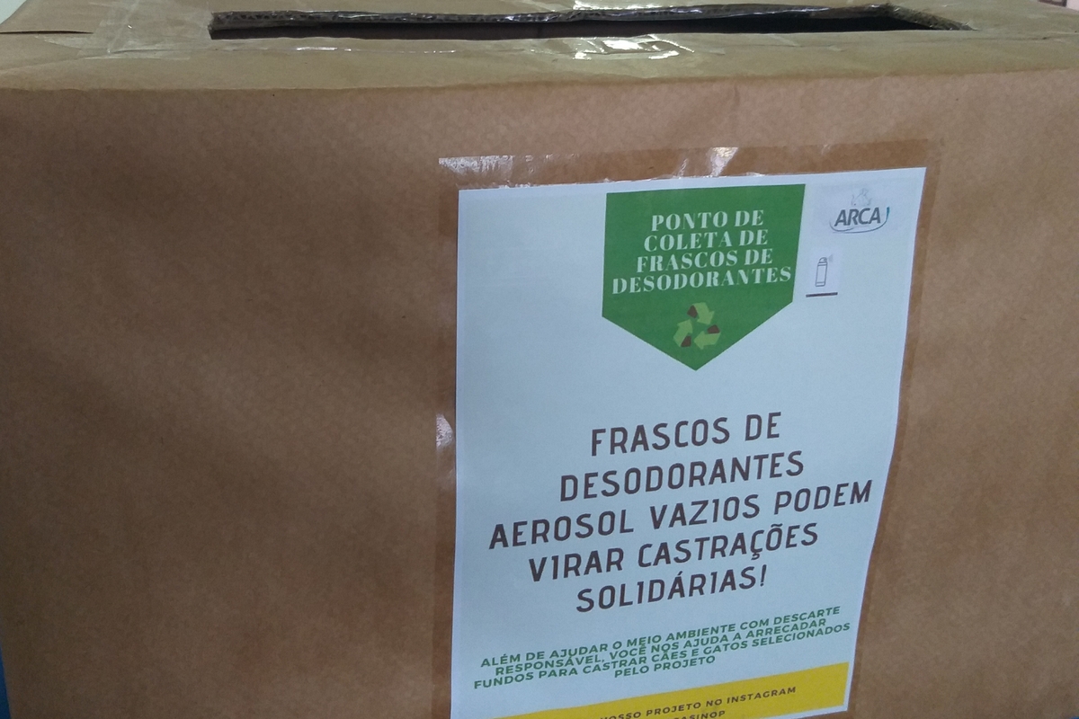 CAMPANHA DE ARRECADAÇÃO DE FRASCOS DE DESODORANTES VAZIOS