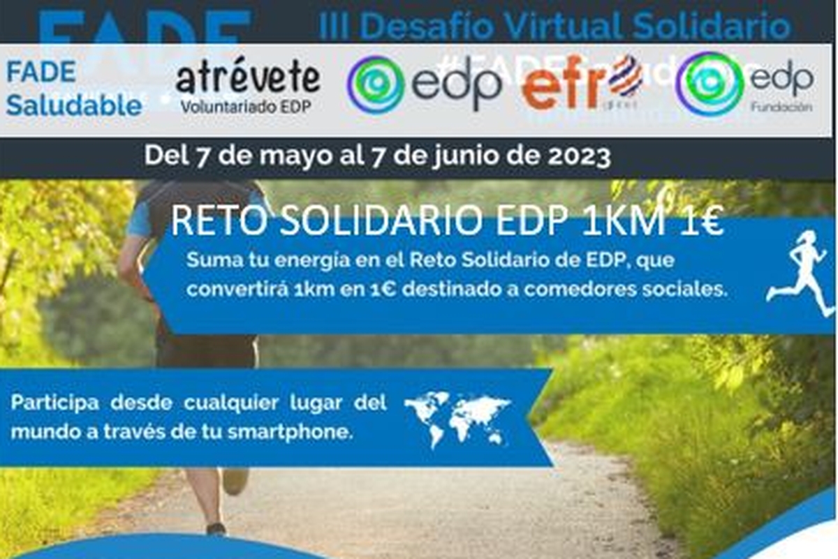 Reto Solidario EDP 1km 1€  " Sumamos la energía de las personas"