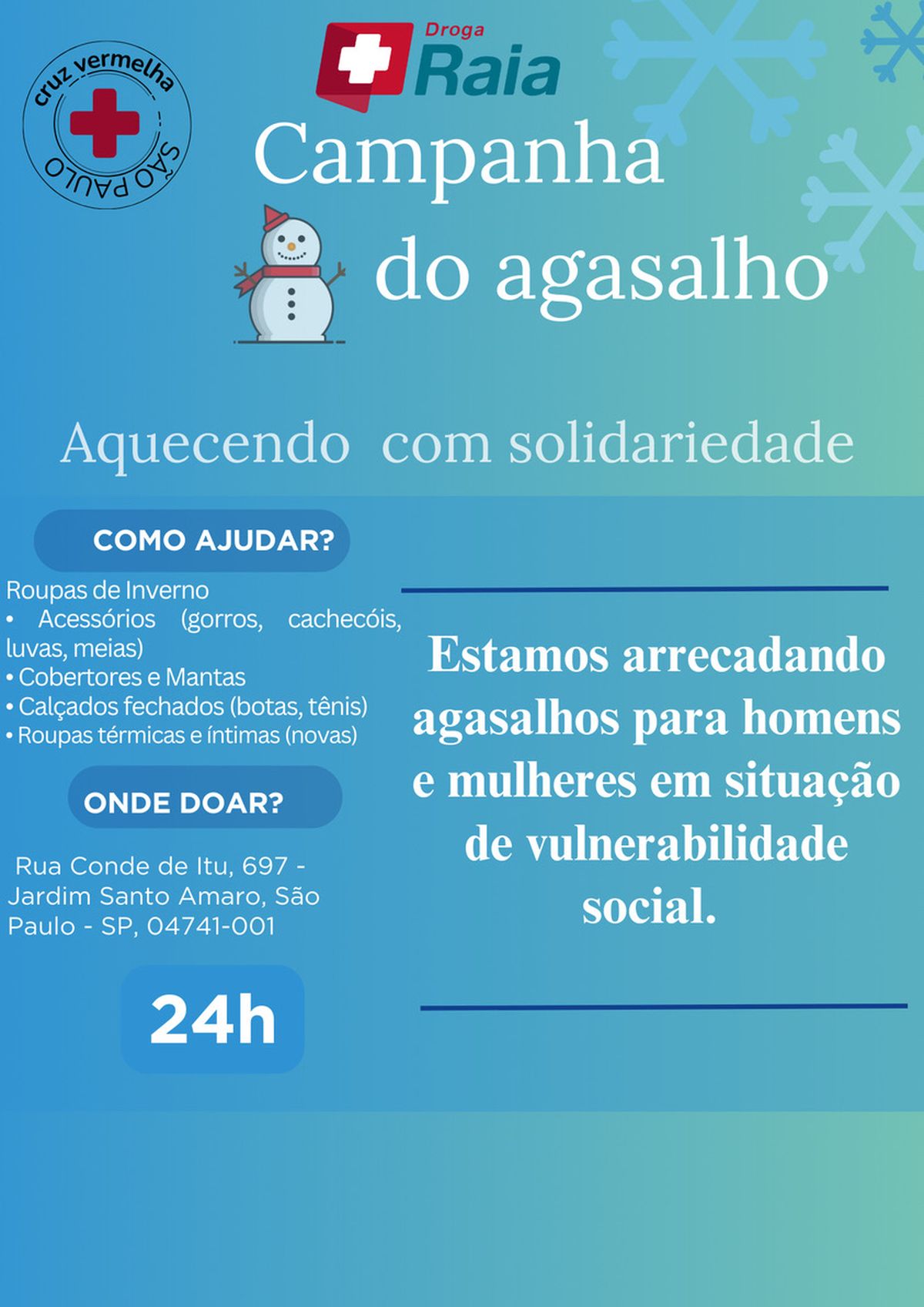 Aquecendo com solidariedade 