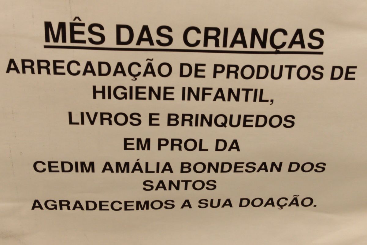 Arrecadação de brinquedos para a creche Cedin