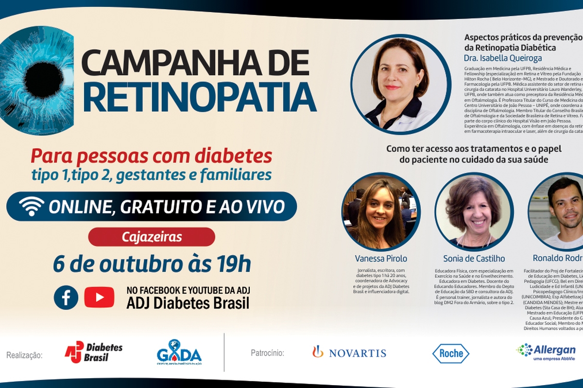 ADJ Diabetes Brasil promove campanha nacional para prevenção da Retinopatia Diabética e passa pela Paraíba